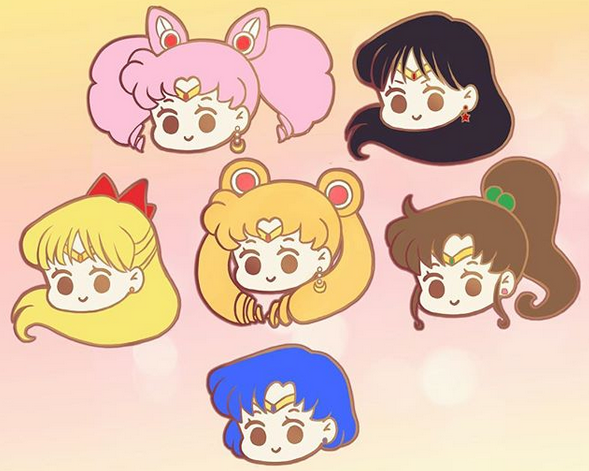 Art Business Product - ReboopsDesigns Sailor Scout Enamel Pin Designs