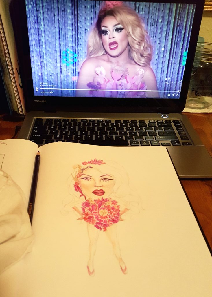 April Art Challenge - 2 Miss Vanjie in progress